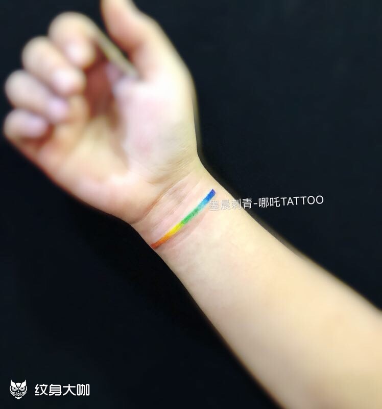 彩虹条96_纹身图案手稿图片_兔子92的纹身作品集