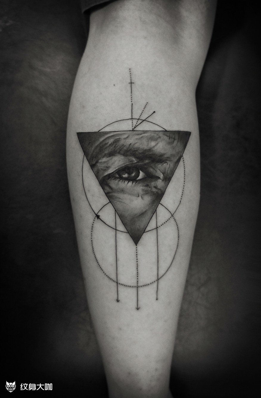 三角眼_纹身图案手稿图片_潘阳的纹身作品集