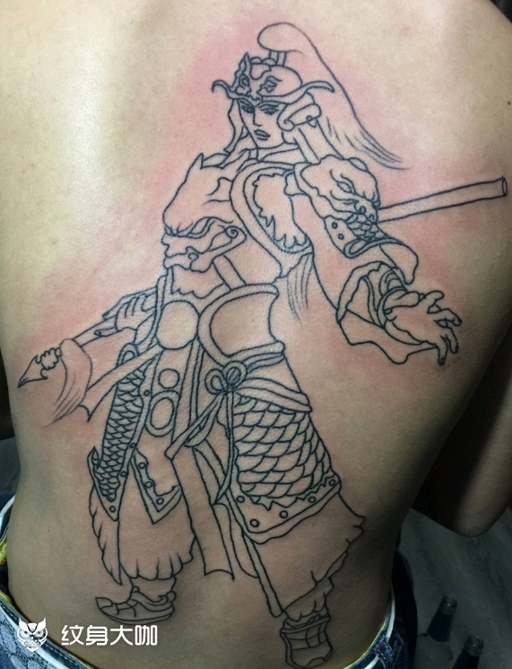 二郎神线条_纹身图案手稿图片_sunny96的纹身作品集