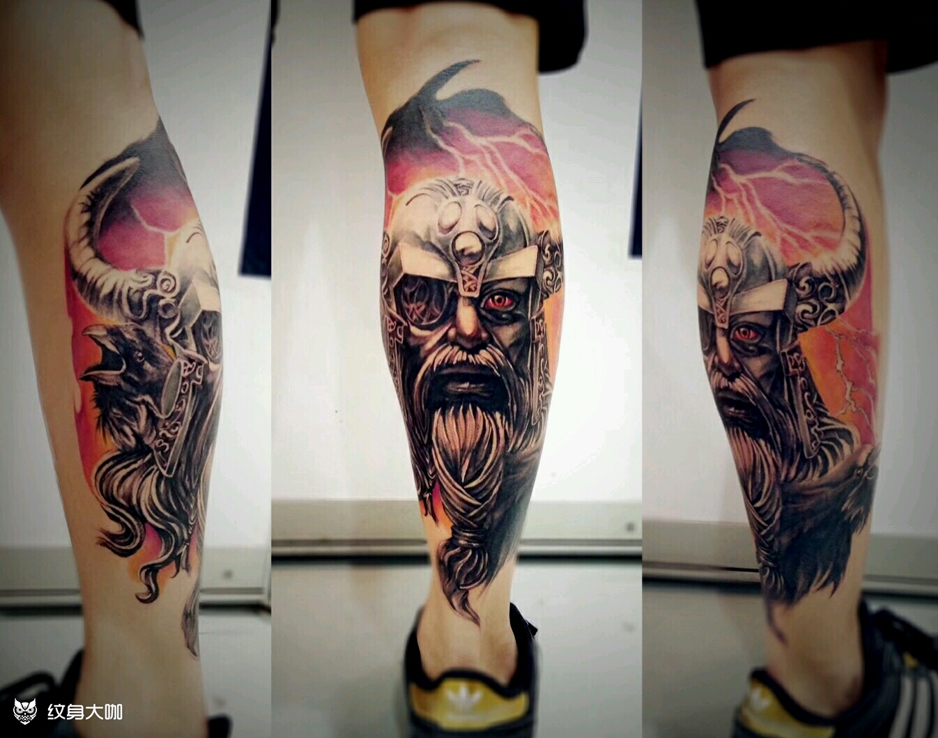 奥丁_纹身图案手稿图片_石泽的纹身作品集