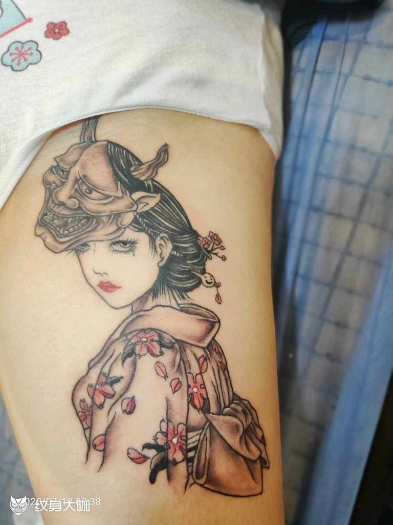 日士艺伎_纹身图案手稿图片_大雄的纹身作品集