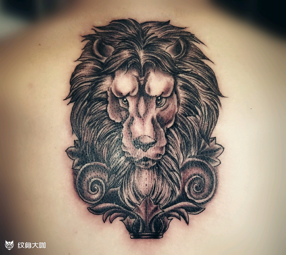 狮子纹身图案简单图片