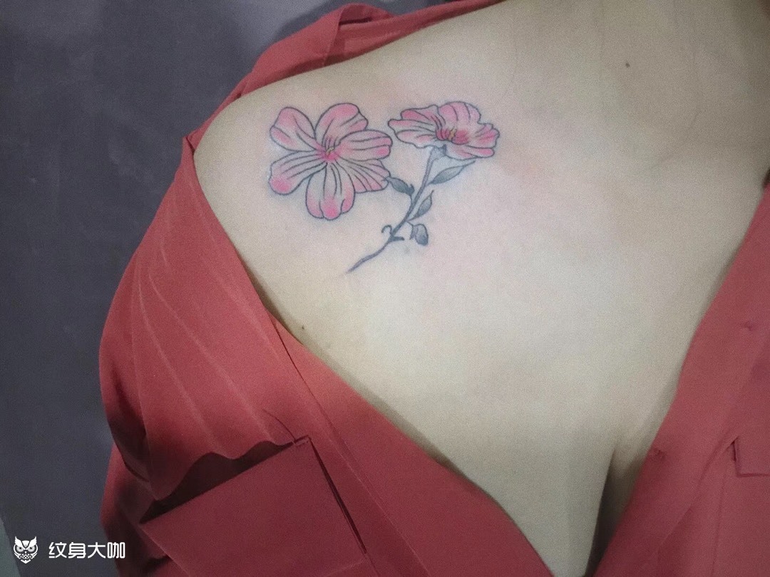 喇叭花_纹身图案手稿图片_小龙的纹身作品集