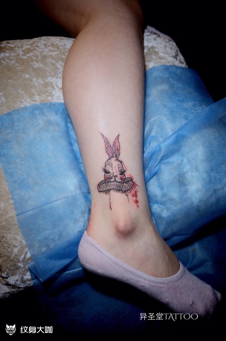 小兔子_纹身图案手稿图片_高天的纹身作品集