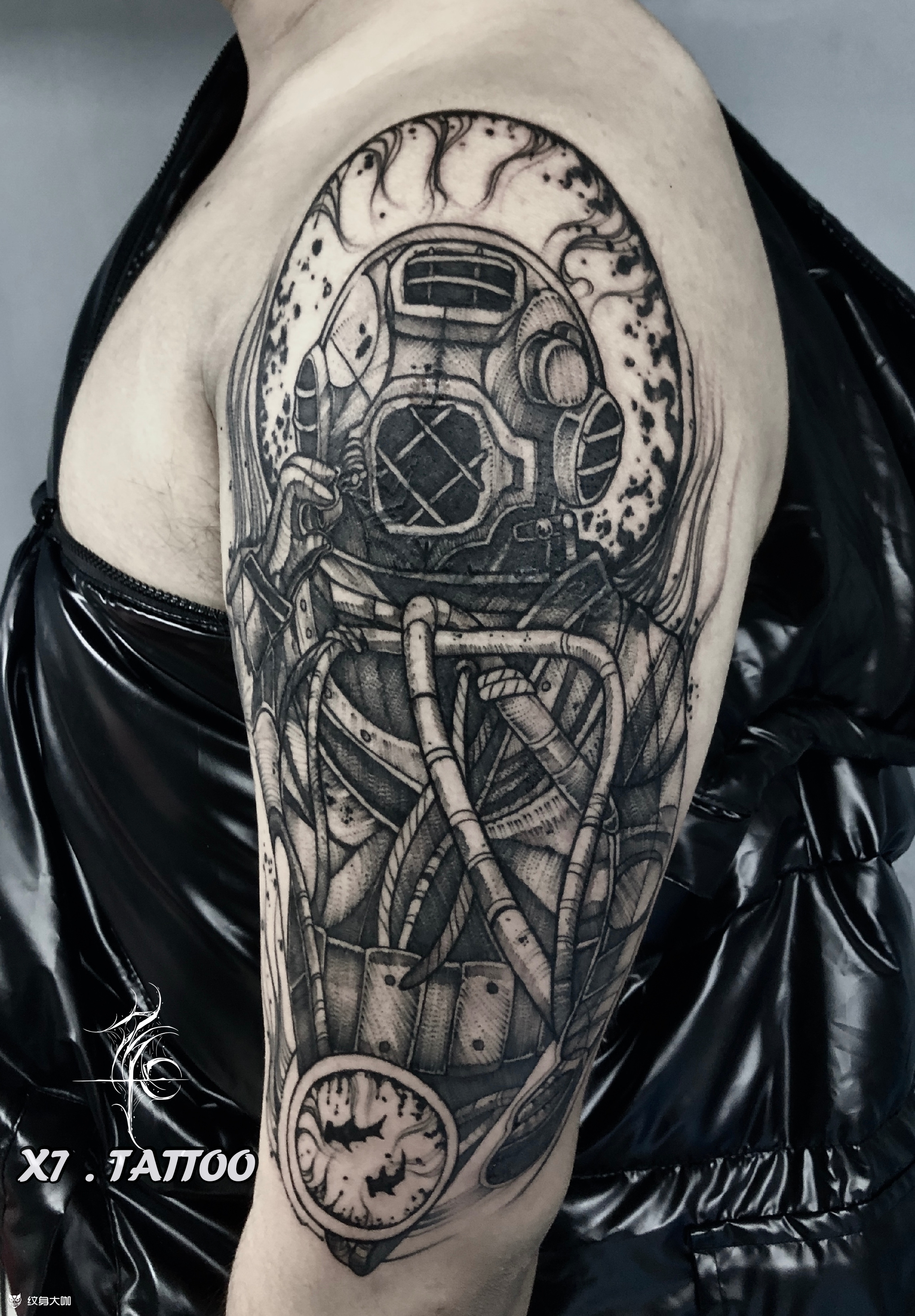 潜水员遮盖_纹身吧社区 - 纹身大咖