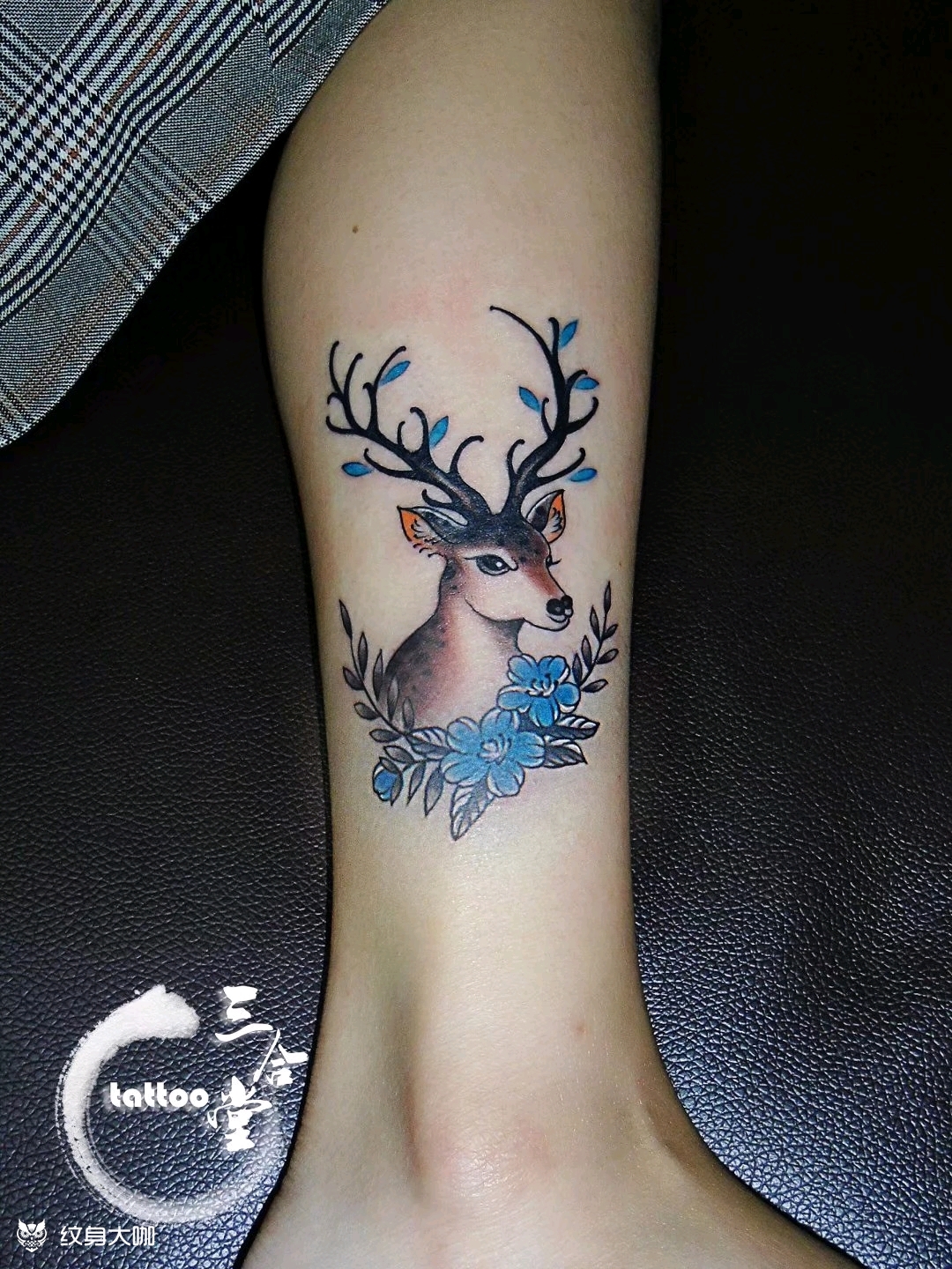 鹿_纹身图案手稿图片_宗凯的纹身作品集