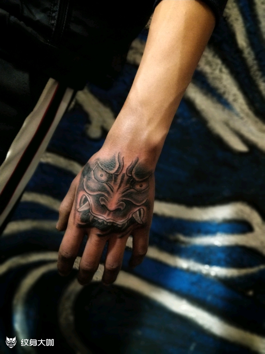 般若手背_纹身图案手稿图片_ct的纹身作品集