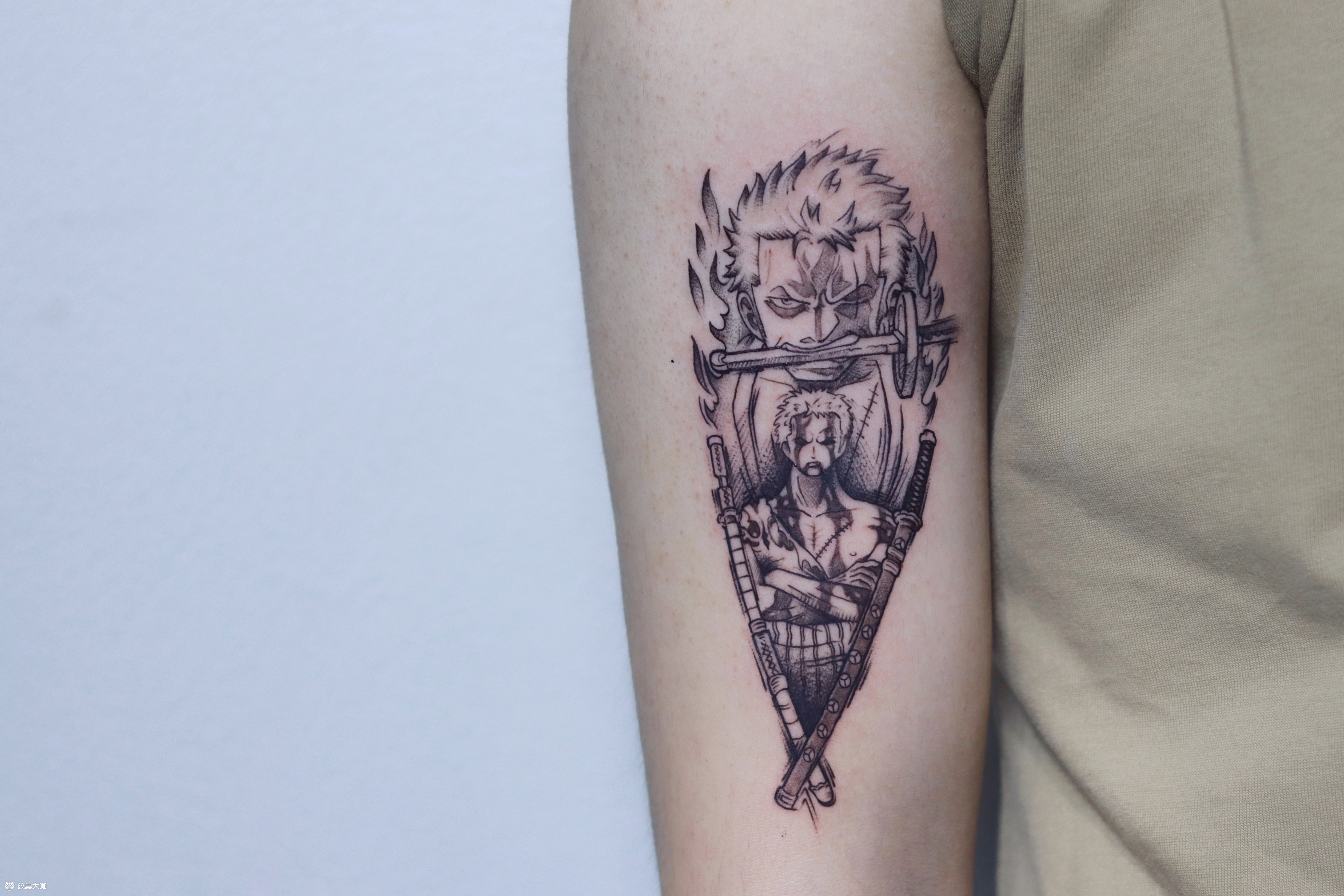 索隆_纹身图案手稿图片_dc的纹身作品集