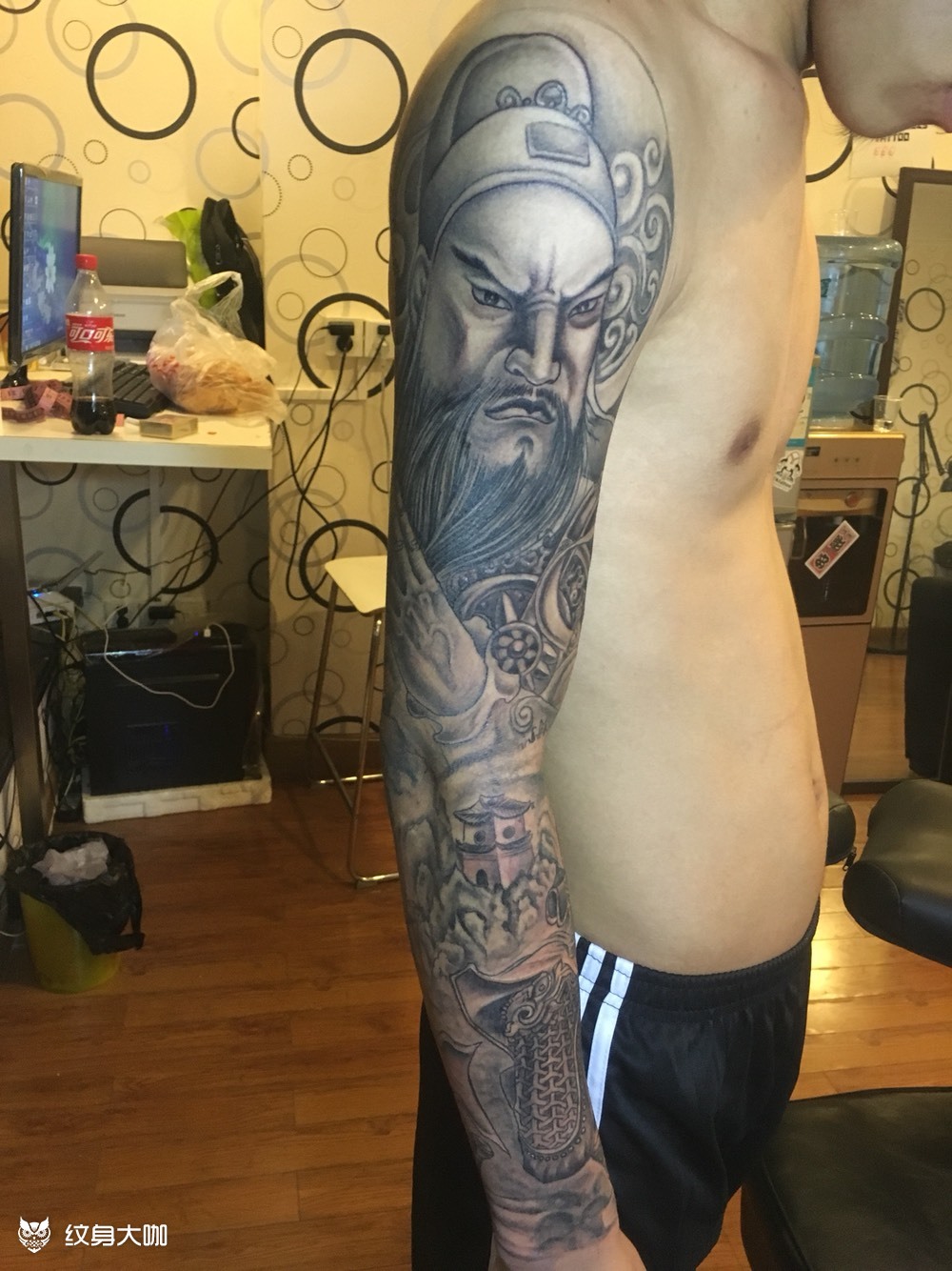 关公张飞花臂_纹身图案手稿图片_黄子浩的纹身作品集