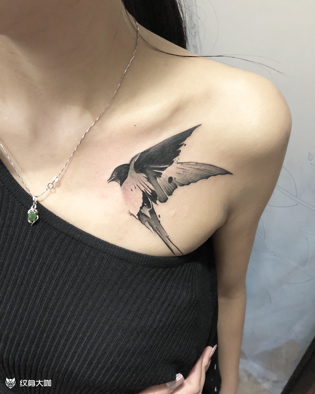 盖图燕子_纹身图案手稿图片_cmy______的纹身作品集