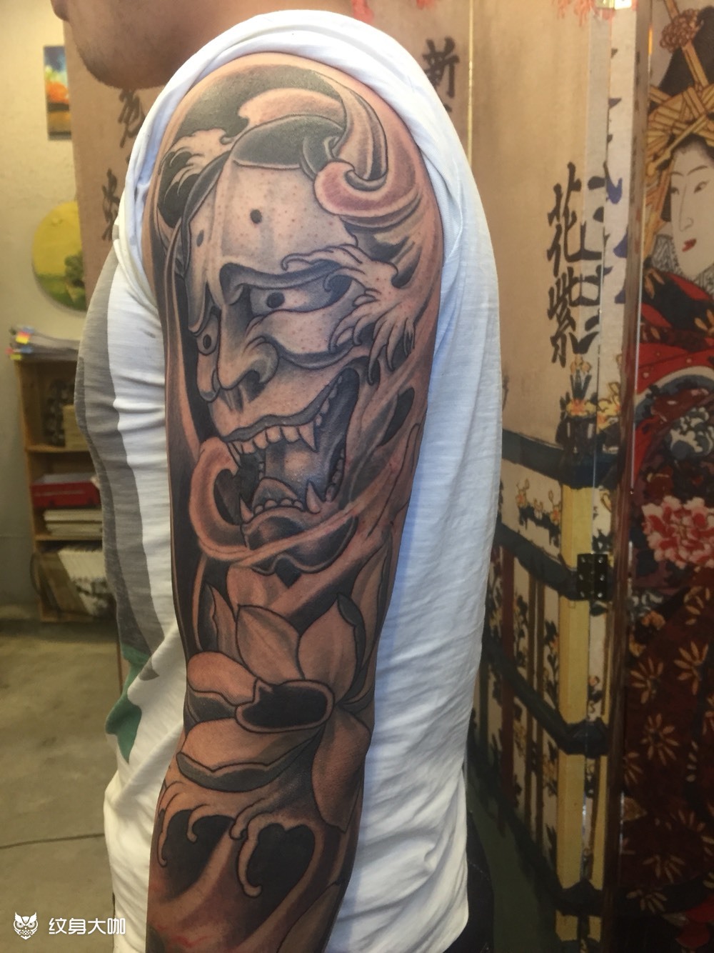 添加修改花臂_纹身图案手稿图片_小军的纹身作品集