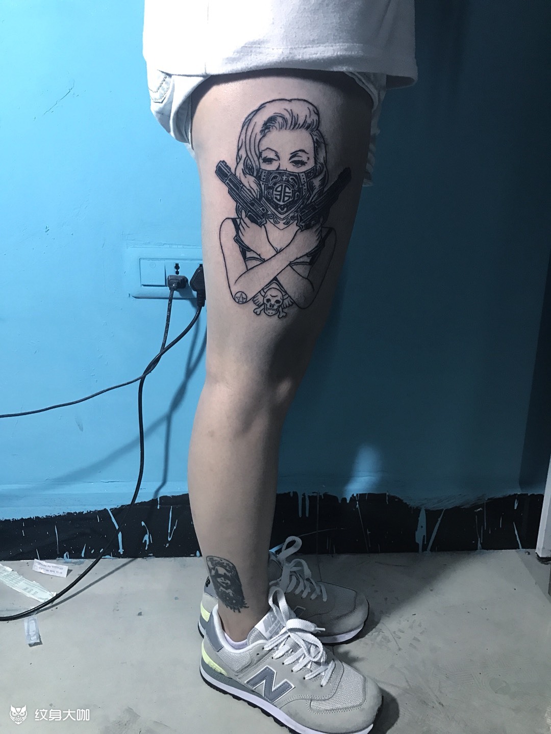 匪帮梦露_纹身图案手稿图片_南北创始人-李洋的纹身作品集