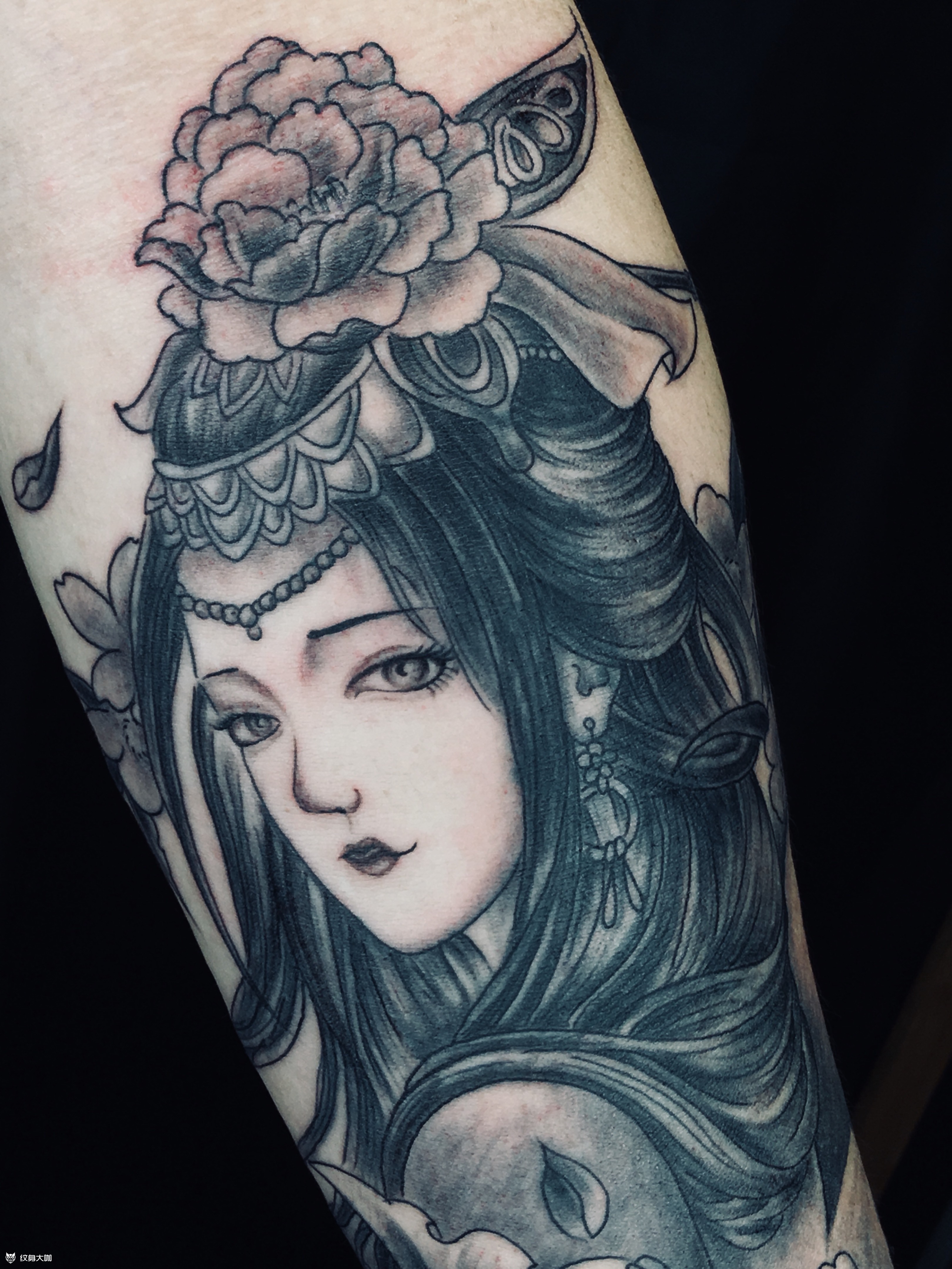 遮盖旧纹身艺妓_纹身图案手稿图片_紫龙的纹身作品集