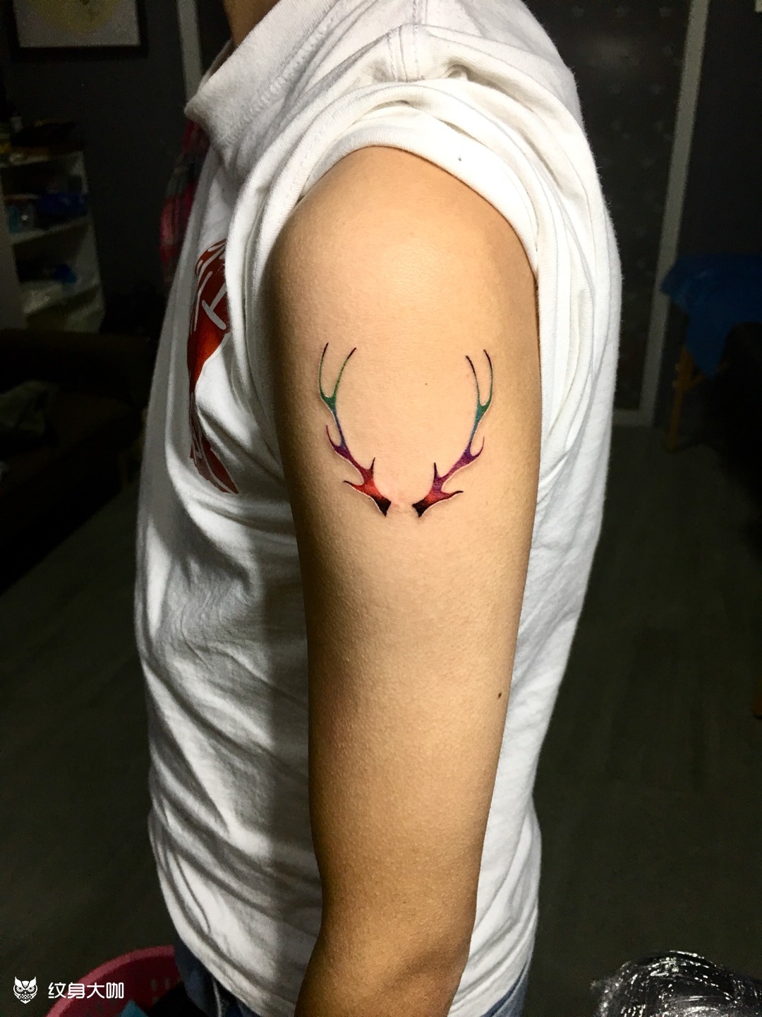 小鹿角_纹身图案手稿图片_su的纹身作品集