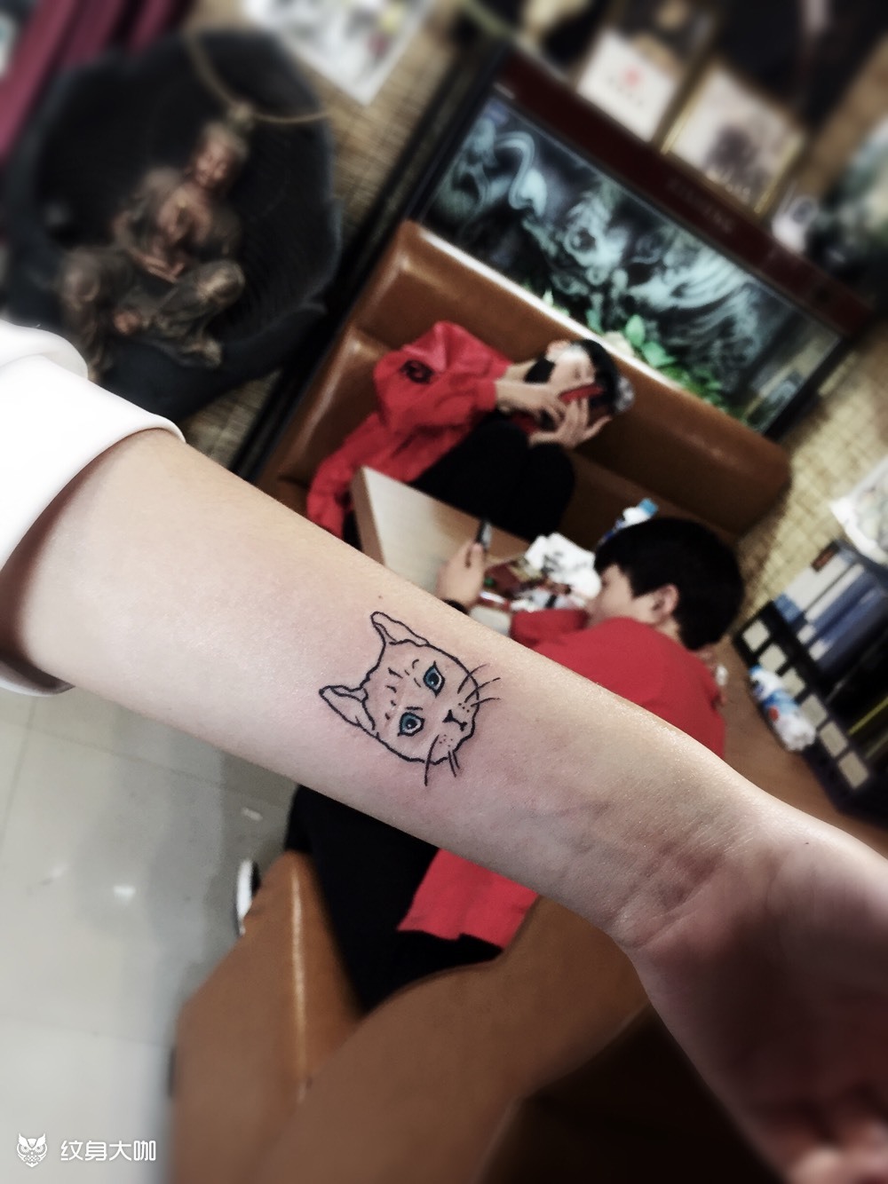 猫头_纹身图案手稿图片_漯河六道刺青的纹身作品集