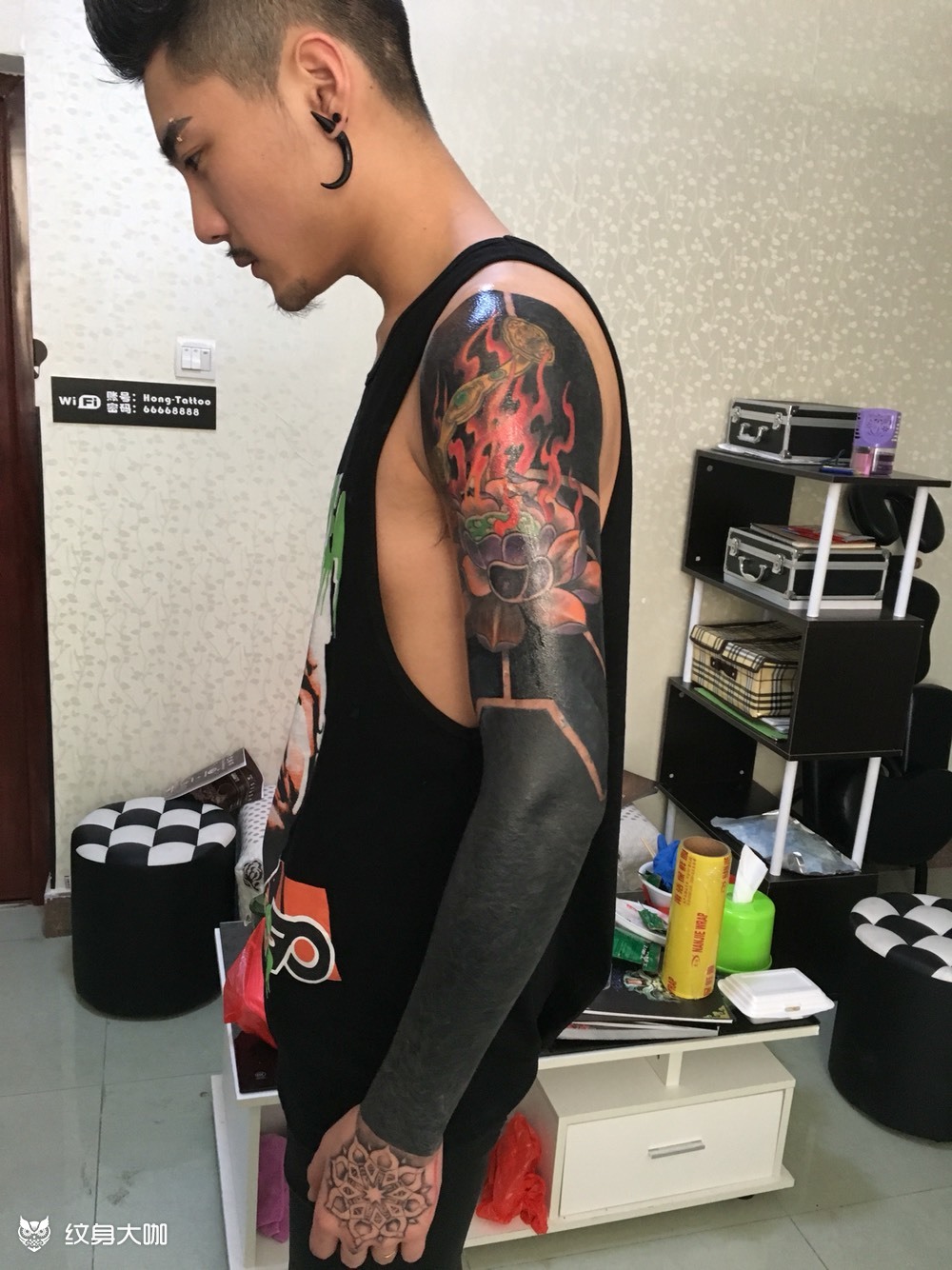 黑臂_纹身图案手稿图片_沈家葓的纹身作品集