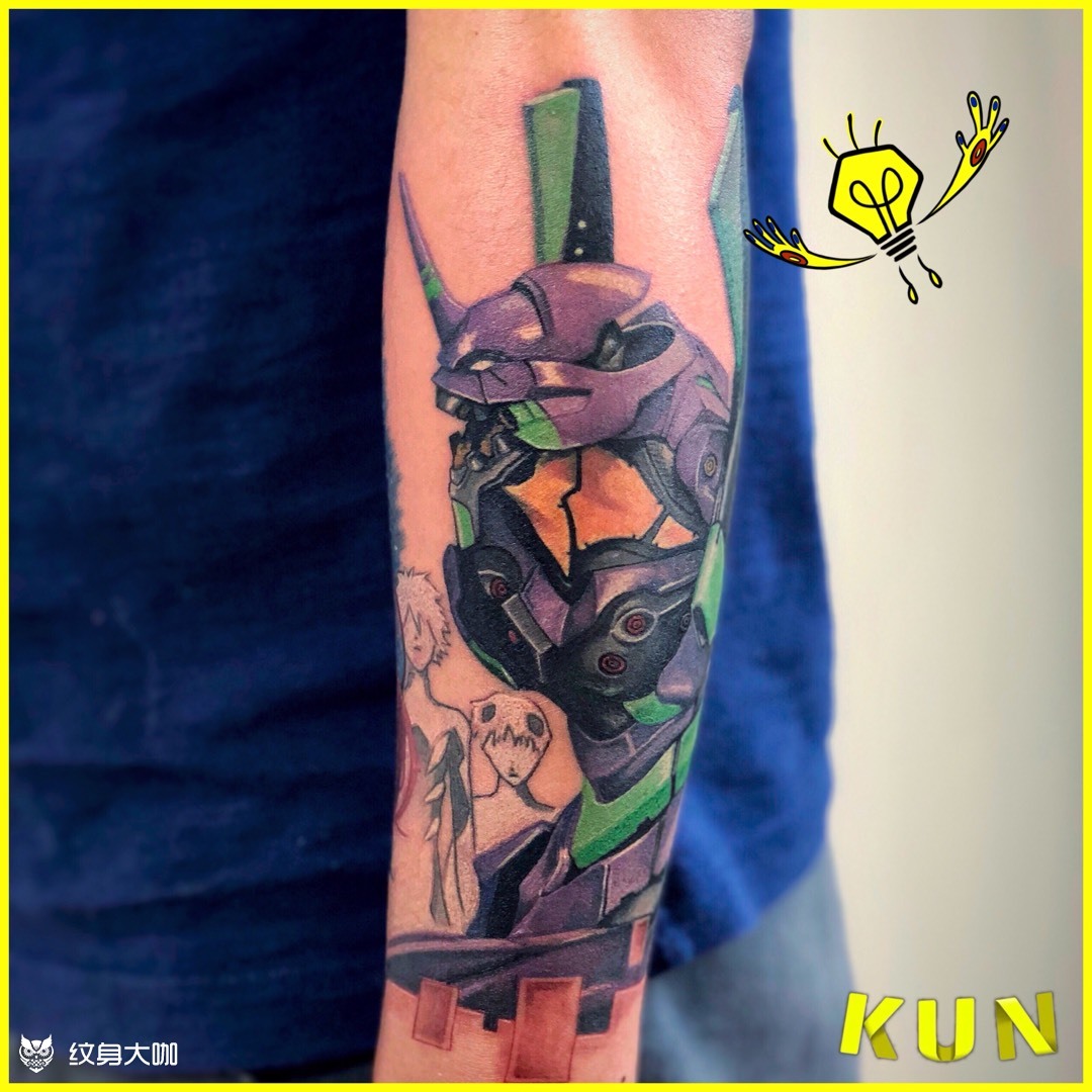 初号机_纹身图案手稿图片_焜老苟的纹身作品集