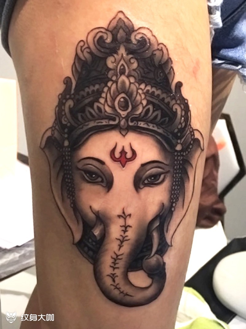 象神_纹身图案手稿图片_轩子的纹身作品集