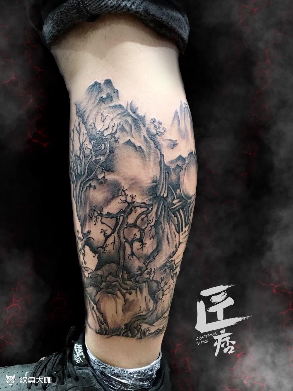 山水姓氏设计的山水_纹身吧社区 - 纹身大咖