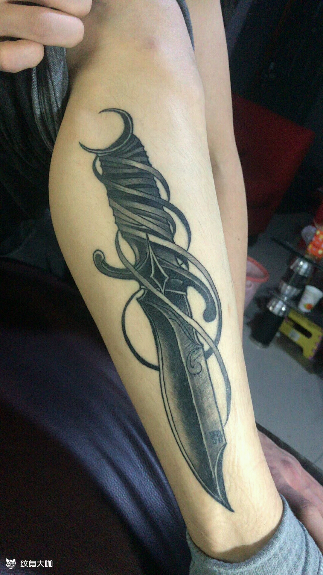 刀_纹身图案手稿图片_刘超的纹身作品集