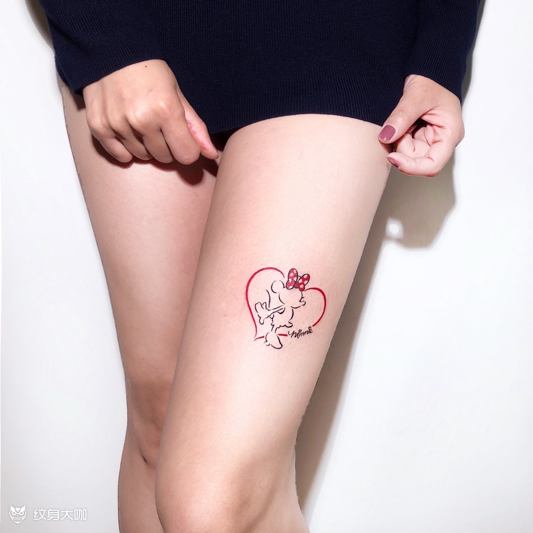 米妮_纹身图案手稿图片_潘梦雪的纹身作品集