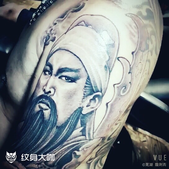关羽_纹身图案手稿图片_阿夜的纹身作品集