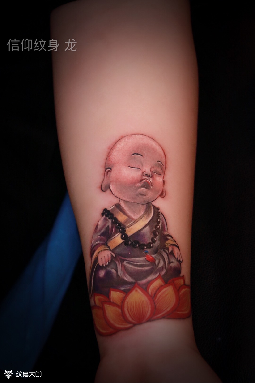 阿弥陀佛 么么哒_纹身图案手稿图片_张晓龙的纹身作品集
