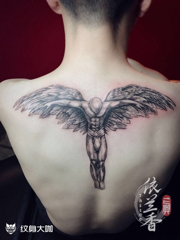 堕落天使_纹身图案手稿图片_静姐的纹身作品集