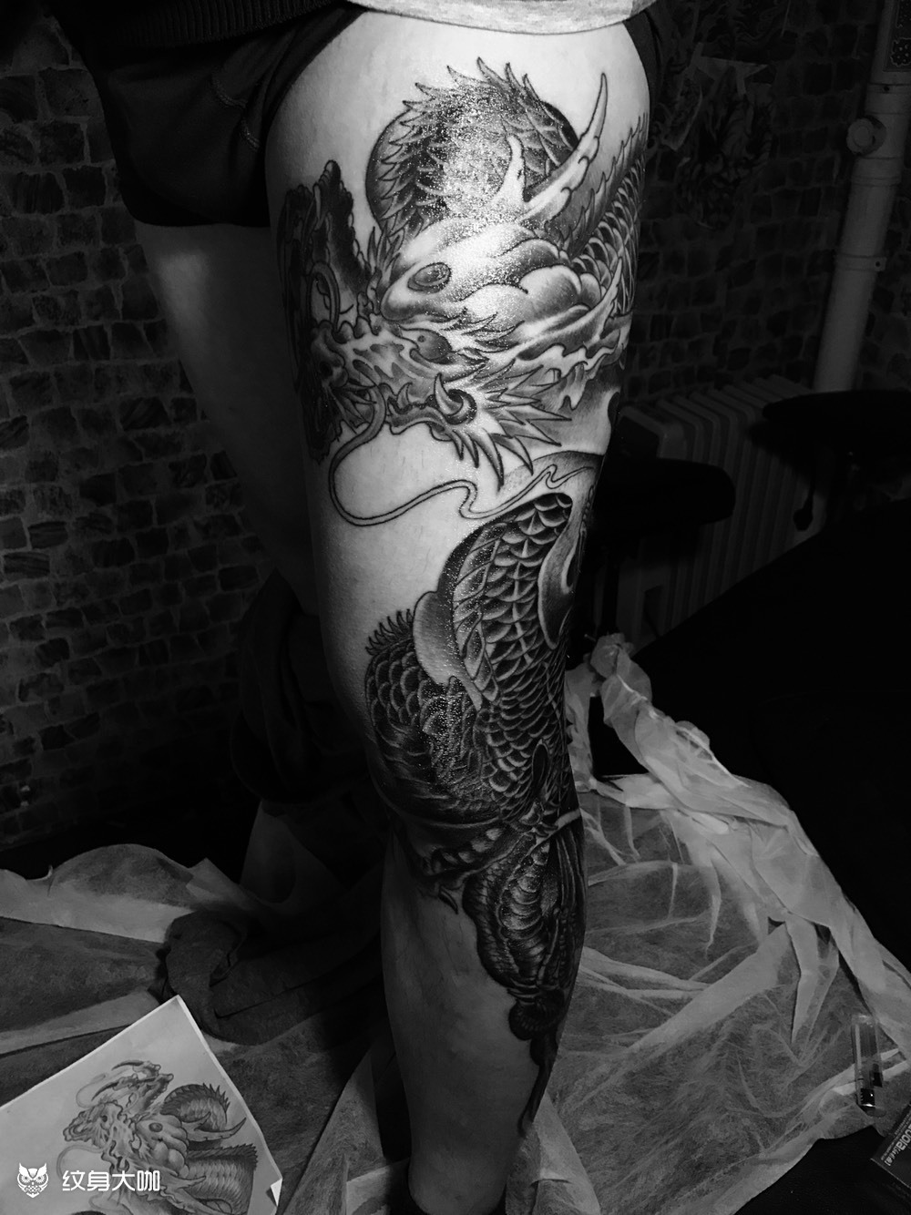 盘龙_纹身图案手稿图片_唐朝的纹身作品集