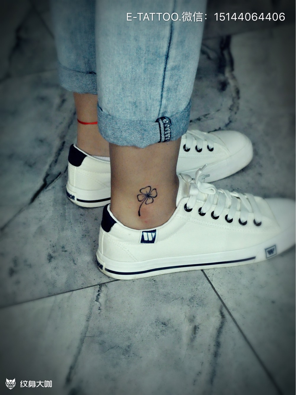 四叶草_纹身图案手稿图片_张小禹的纹身作品集