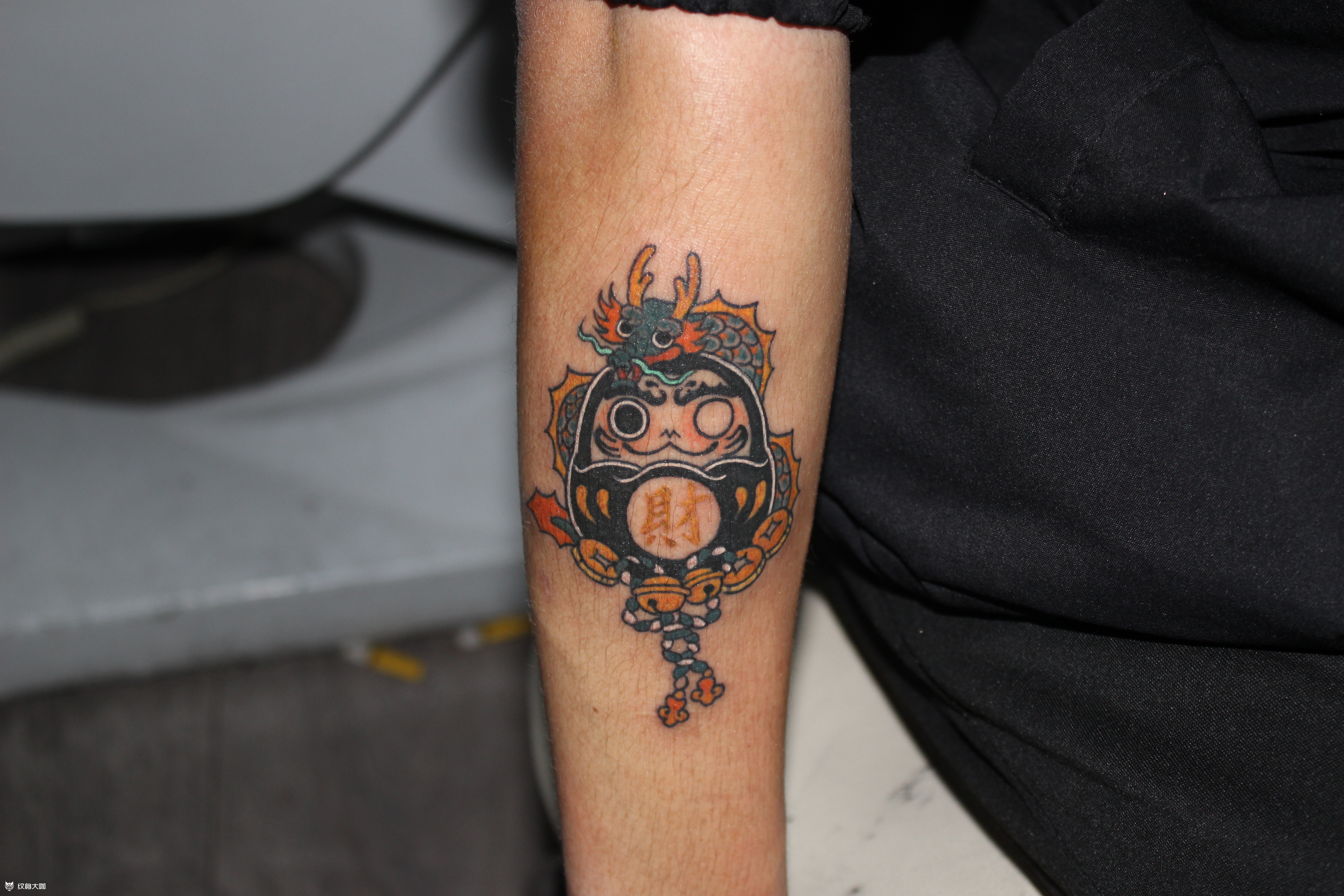 情侣达摩蛋男_纹身图案手稿图片_李庆 泸州巫鸦的纹身作品集