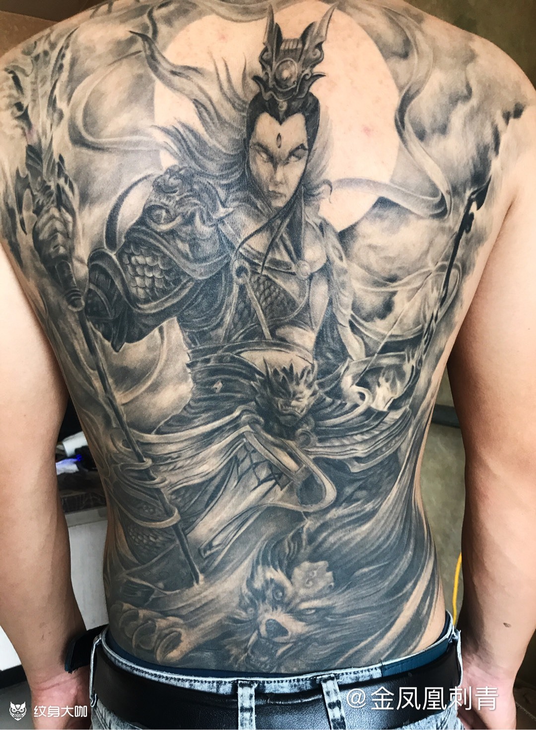 二郎神_纹身图案手稿图片_周亮的纹身作品集