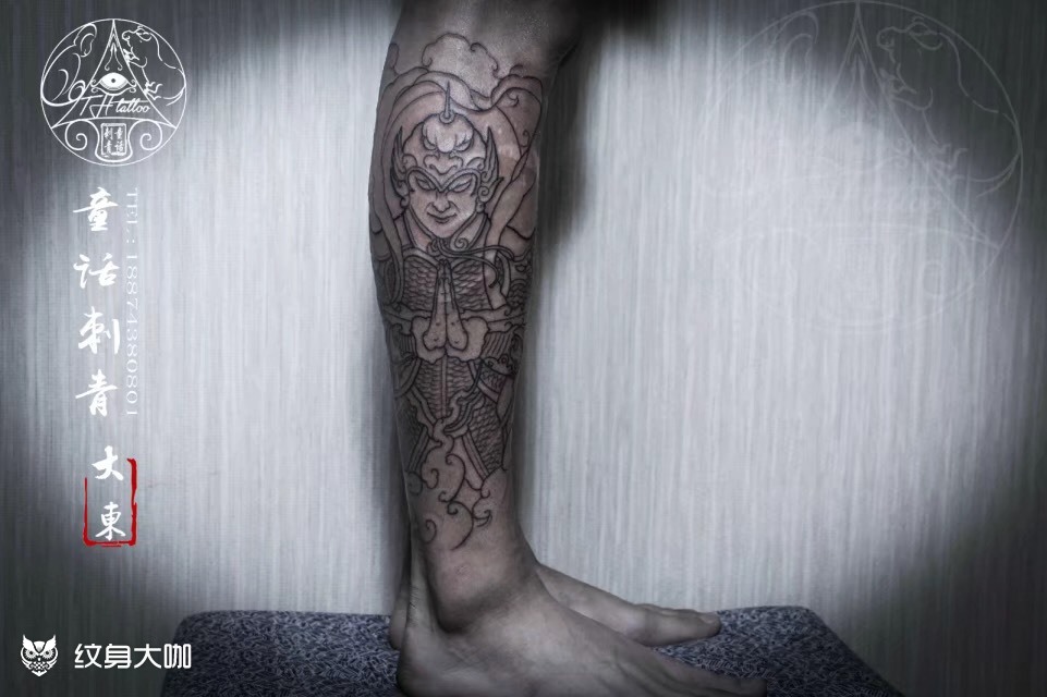 韦陀菩萨_纹身图案手稿图片_瞳画的纹身作品集