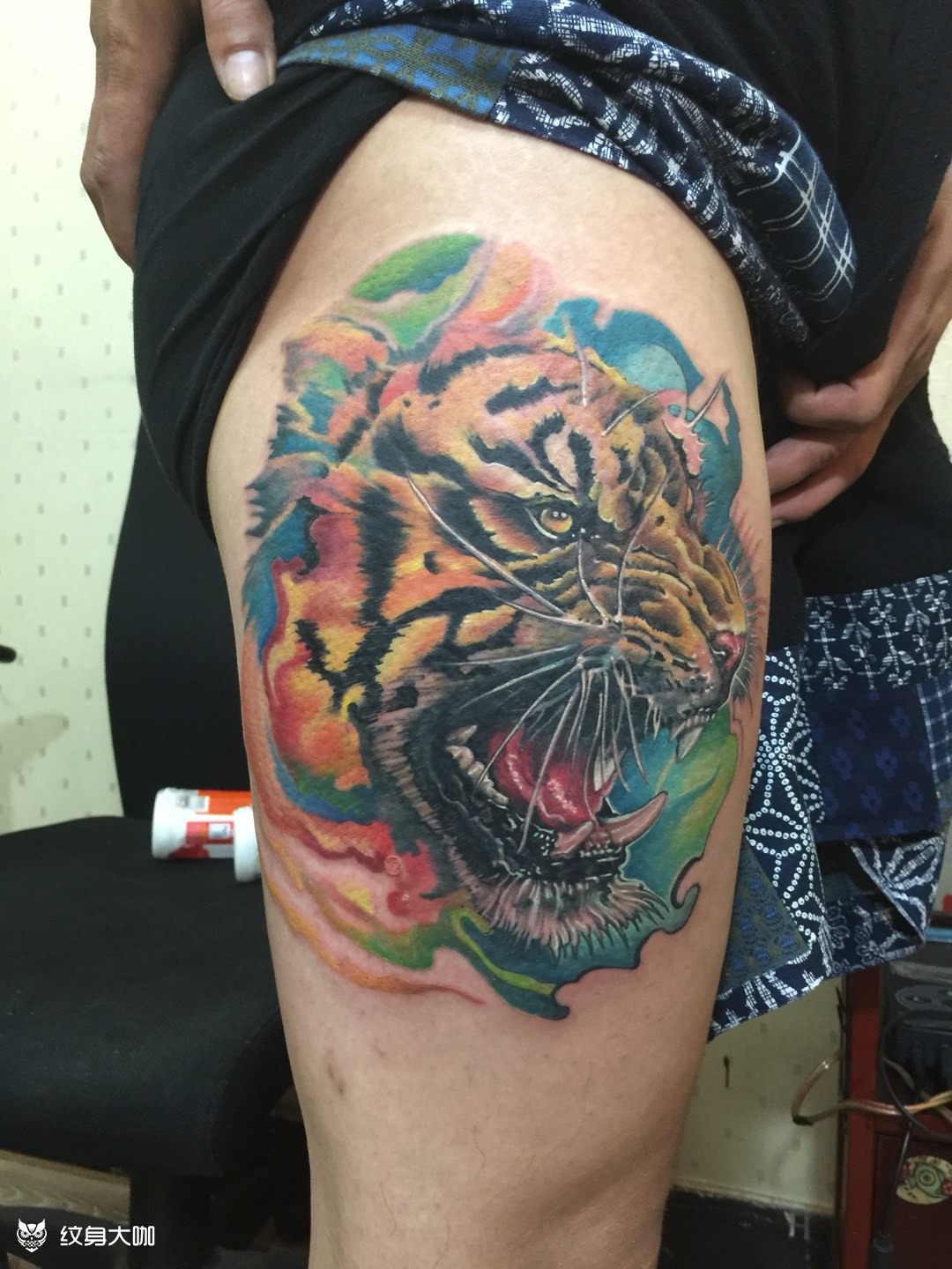 老虎_纹身图案手稿图片_刘建立的纹身作品集
