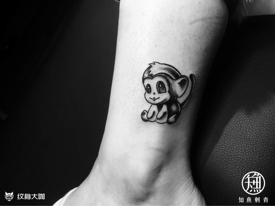 可爱猴子纹身图片