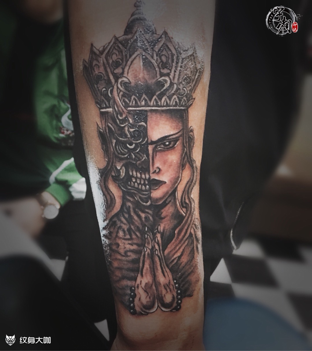 小臂魔僧_纹身图案手稿图片_宇刺印记的纹身作品集