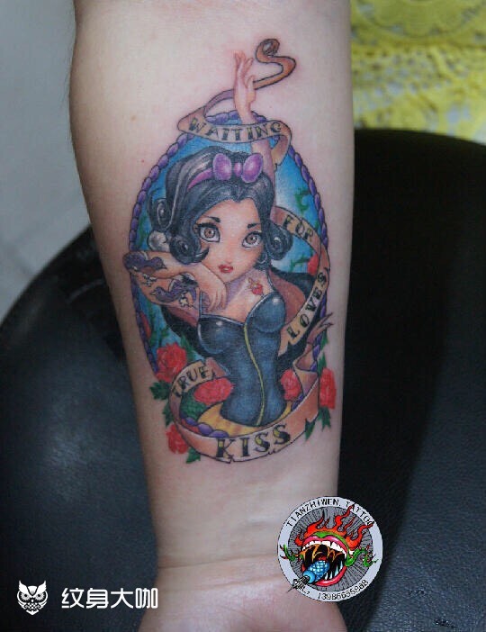 白雪公主_纹身图案手稿图片_贺尚文的纹身作品集