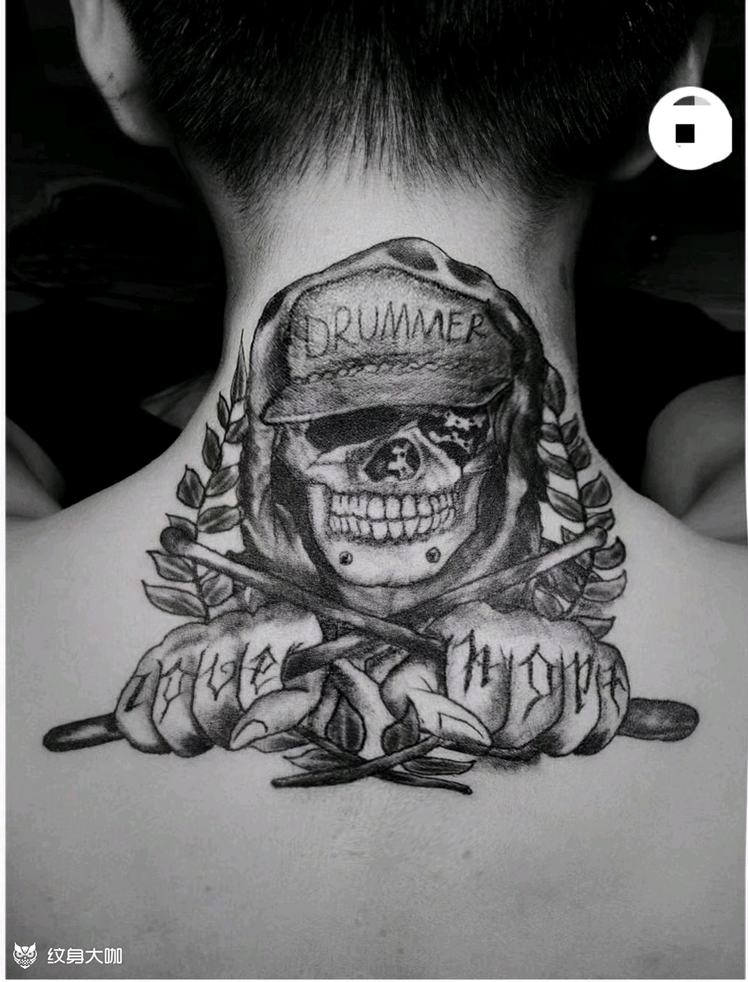 鼓手_纹身图案手稿图片_穆钰珍的纹身作品集