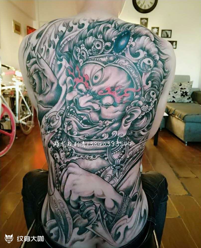 大黑天财神_纹身图案手稿图片_冯迎春的纹身作品集