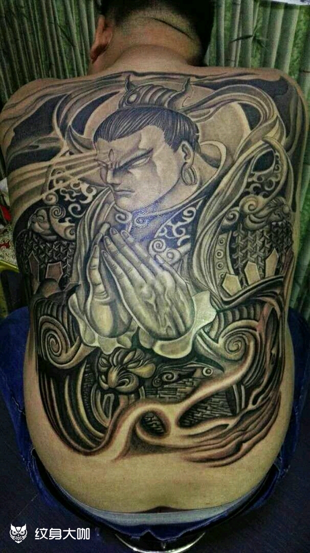 二郎神_纹身图案手稿图片_王峰的纹身作品集