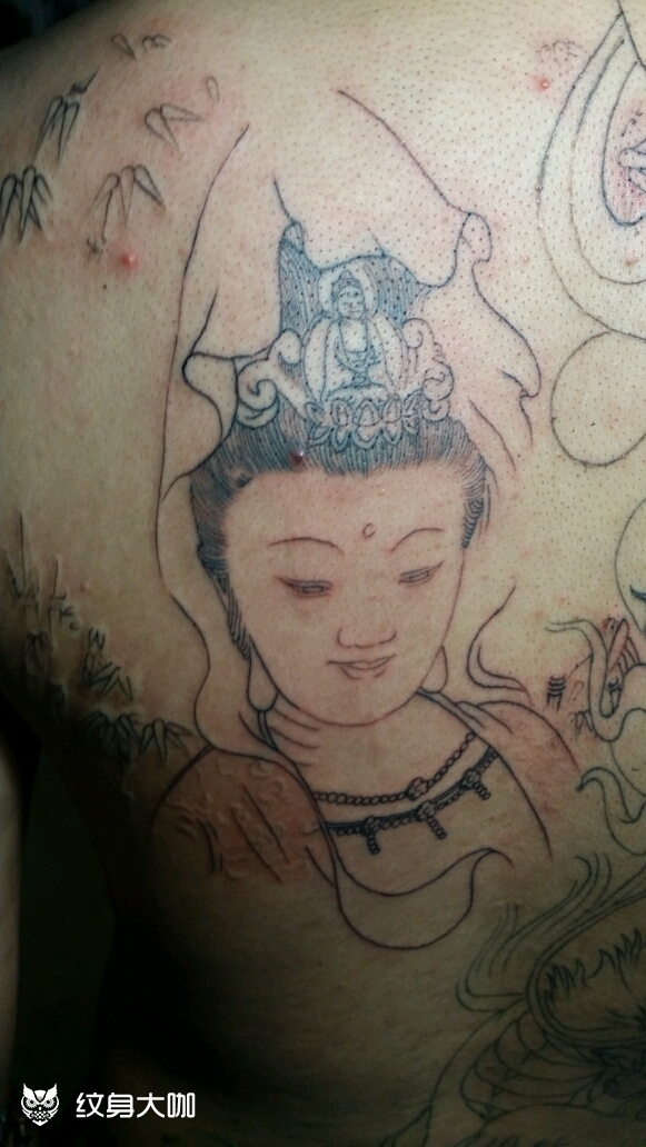 观音割线_纹身图案手稿图片_马小天的纹身作品集