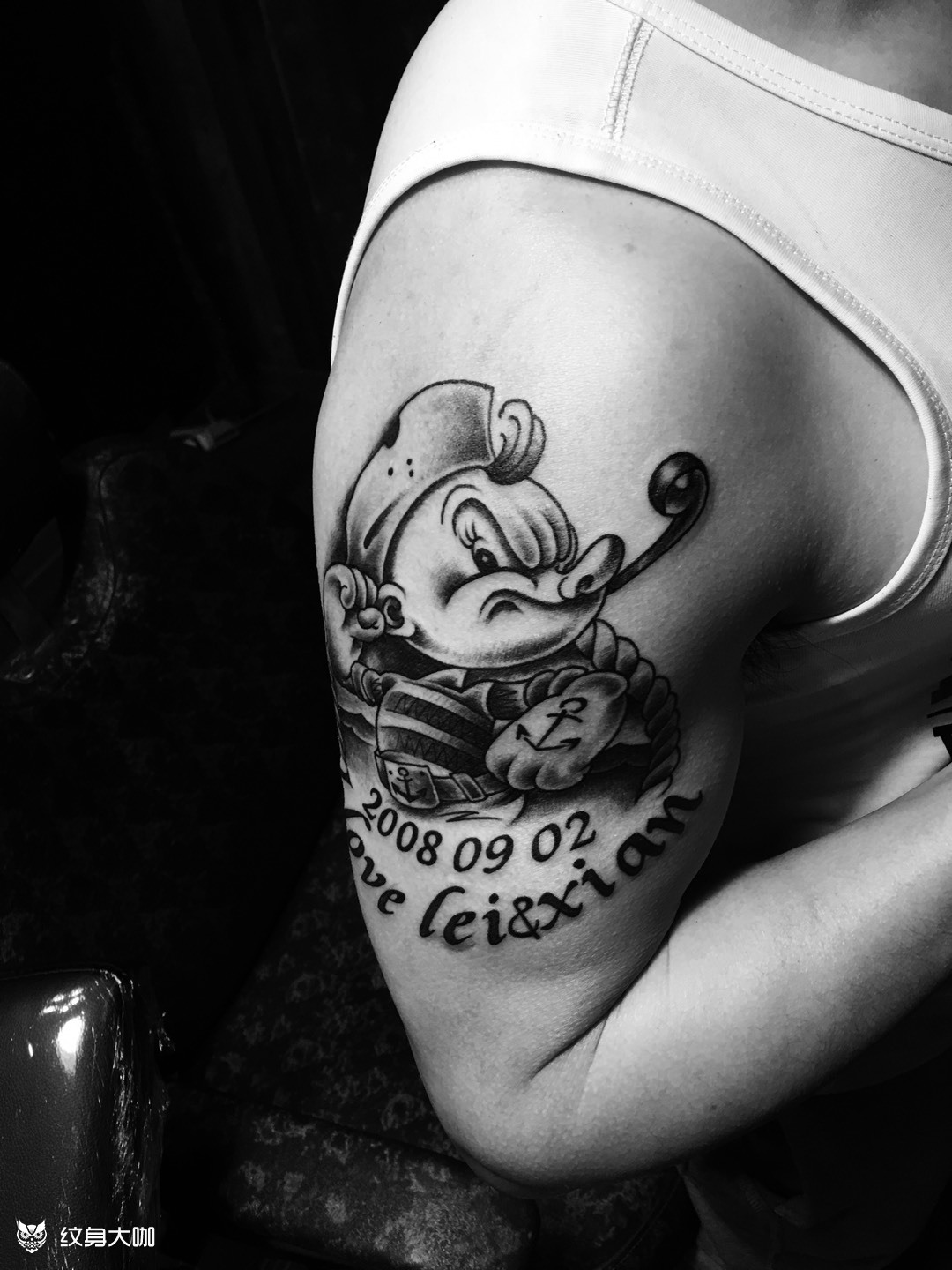大力水手_纹身图案手稿图片_道格tattoo的纹身作品集