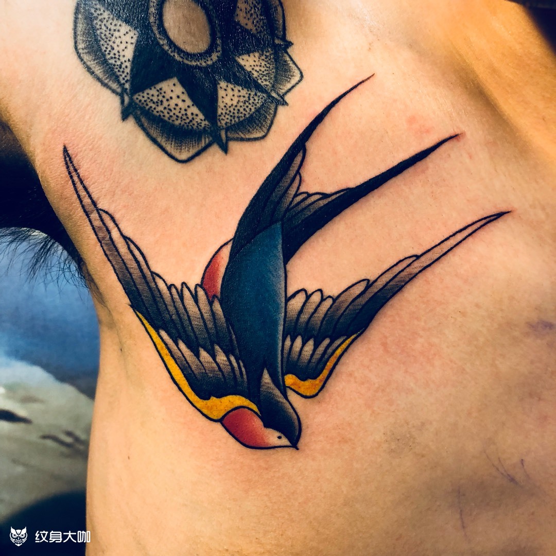 old school小燕子_纹身图案手稿图片_浩楠的纹身作品集