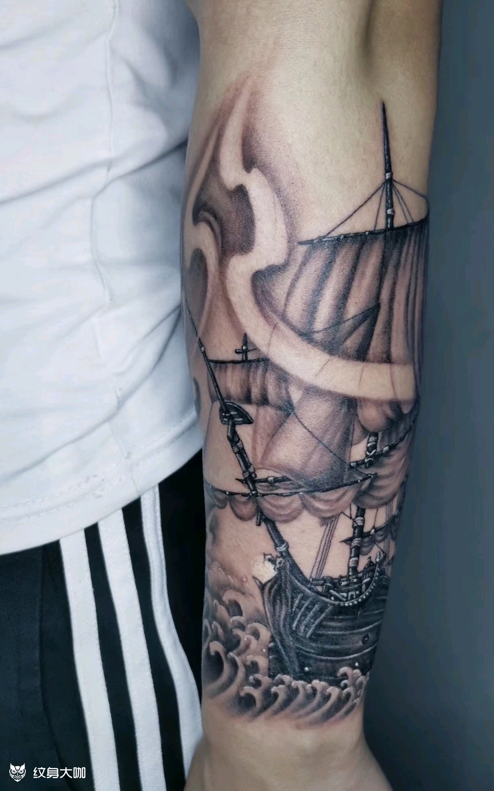 海盗船 船_纹身图案手稿图片_雕云0315的纹身作品集