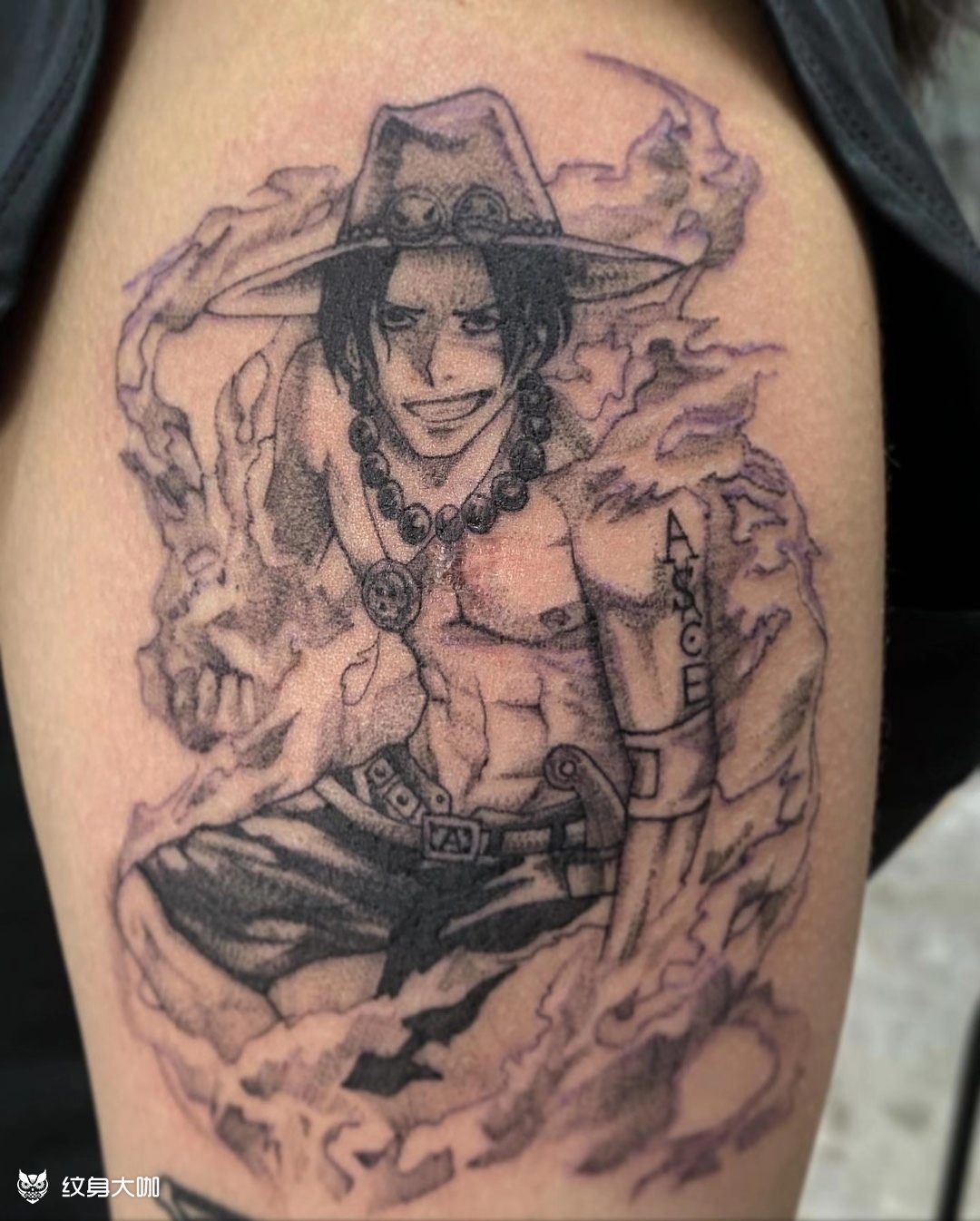 老婆今天纹了新纹身#艾斯#帅到_纹身吧社区 - 纹身大咖