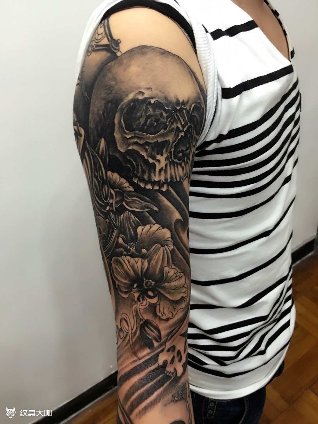 花臂修改_纹身图案手稿图片_永恒刺艺的纹身作品集