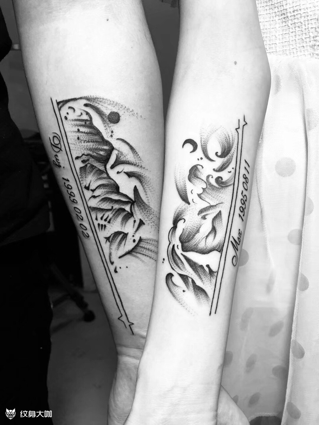 海誓山盟_纹身图案手稿图片_古浪的纹身作品集