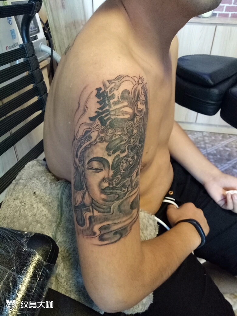 半魔半佛遮盖_纹身图案手稿图片_王俊一的纹身作品集