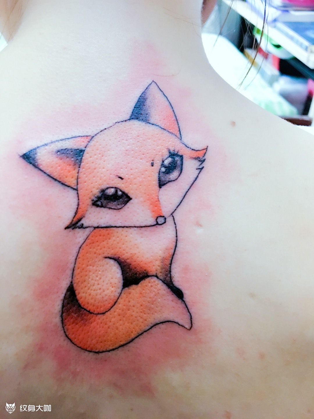 彩色小狐狸_纹身图案手稿图片_sir 喵的纹身作品集