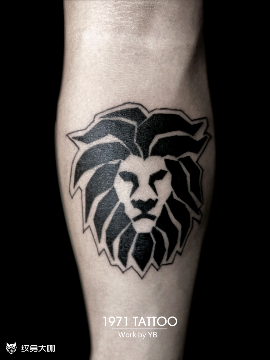 狮子头_纹身图案手稿图片_yb的纹身作品集